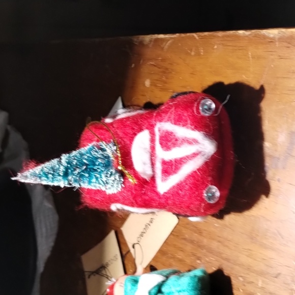 2pc ornaments felt elf and Xmas tree car nwt - Picture 4 of 10